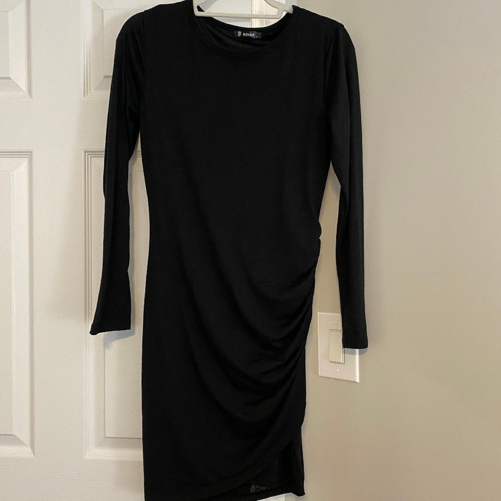 Long Sleeve Black Bodycon Dress